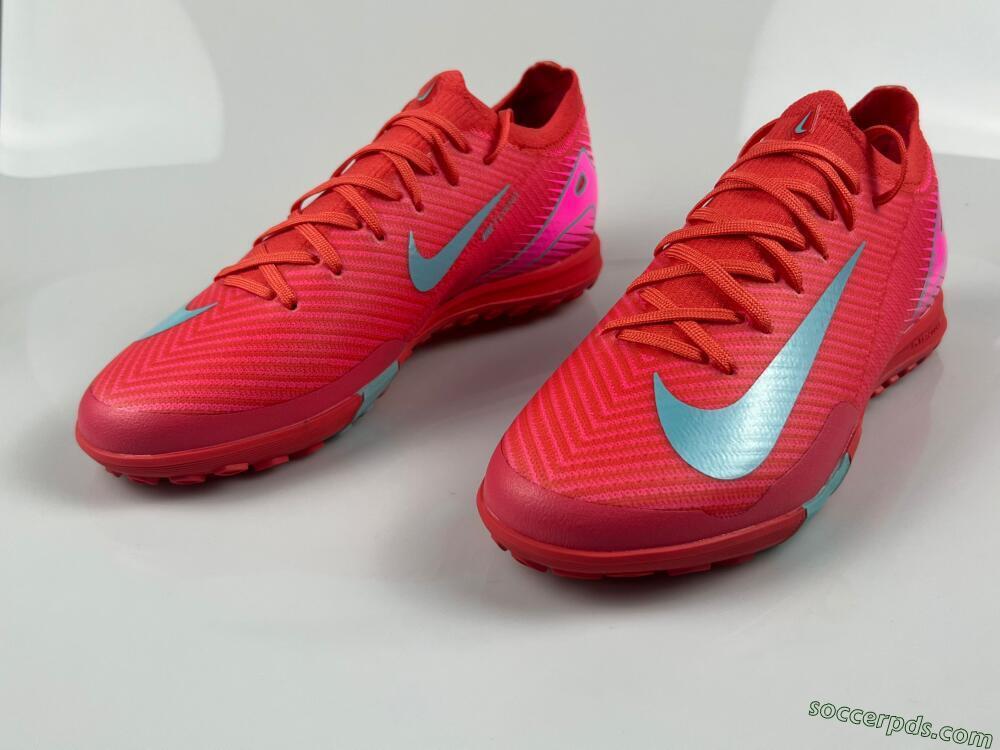Nike Air Zoom Mercurial Vapor 16 Elite TF Low-Tops Football Shoes - Red/Jade/White
