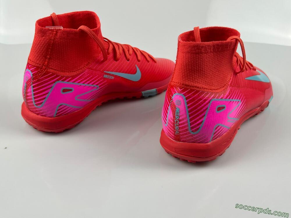 Nike Air Zoom Mercurial Superfly 10 Elite TF High-Tops Football Shoes - Red/Jade/White