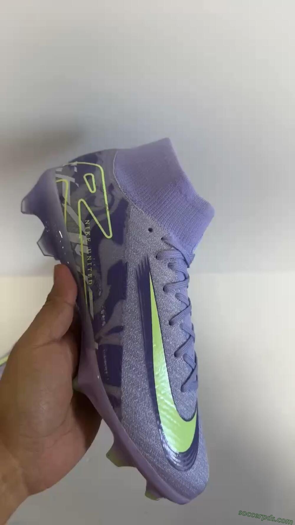 Nike Air Zoom Mercurial Superfly 10 Elite FG High-Tops Football Boots - Purple/Yellow/White