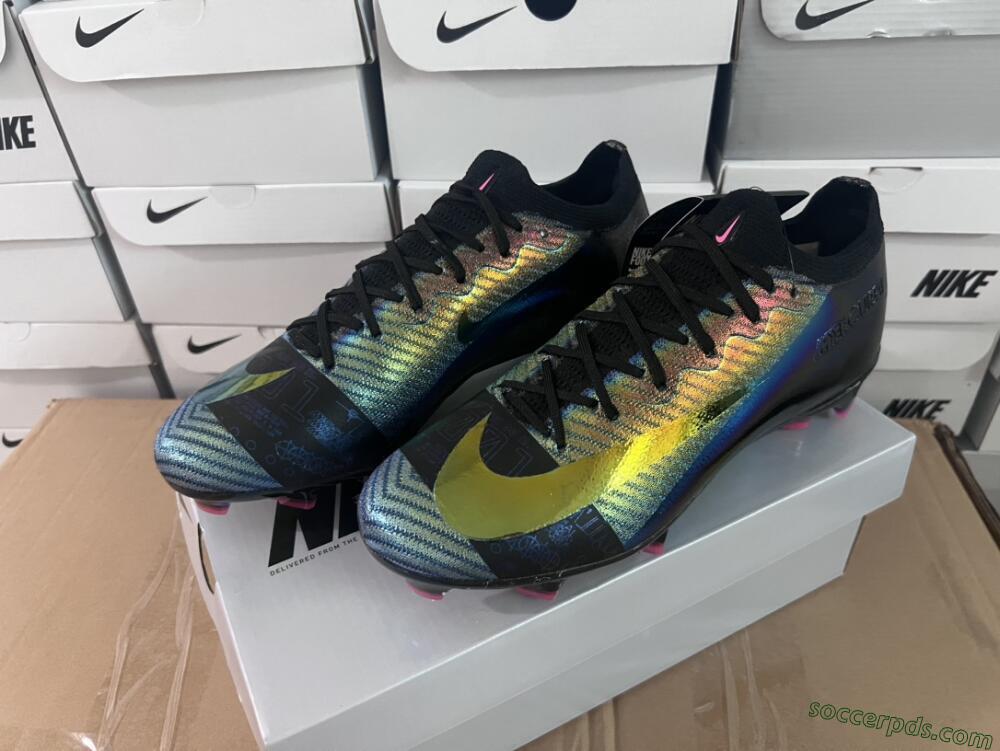 Nike Air Zoom Mercurial Vapor 15 Elite FG Low-Tops Football Boots - Blue/Black/Gold