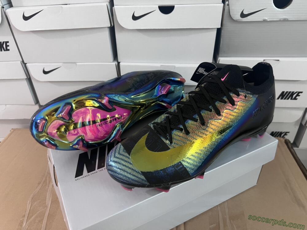 Nike Air Zoom Mercurial Vapor 15 Elite FG Low-Tops Football Boots - Blue/Black/Gold