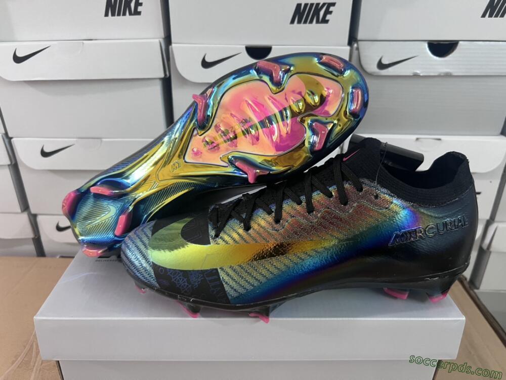 Nike Air Zoom Mercurial Vapor 15 Elite FG Low-Tops Football Boots - Blue/Black/Gold