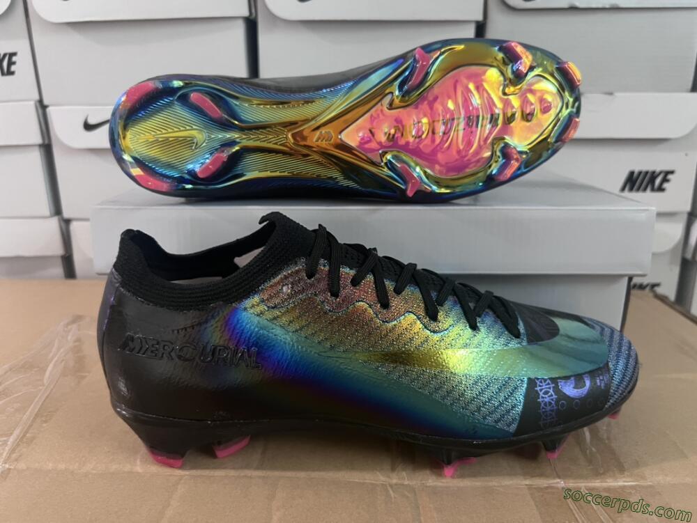 Nike Air Zoom Mercurial Vapor 15 Elite FG Low-Tops Football Boots - Blue/Black/Gold