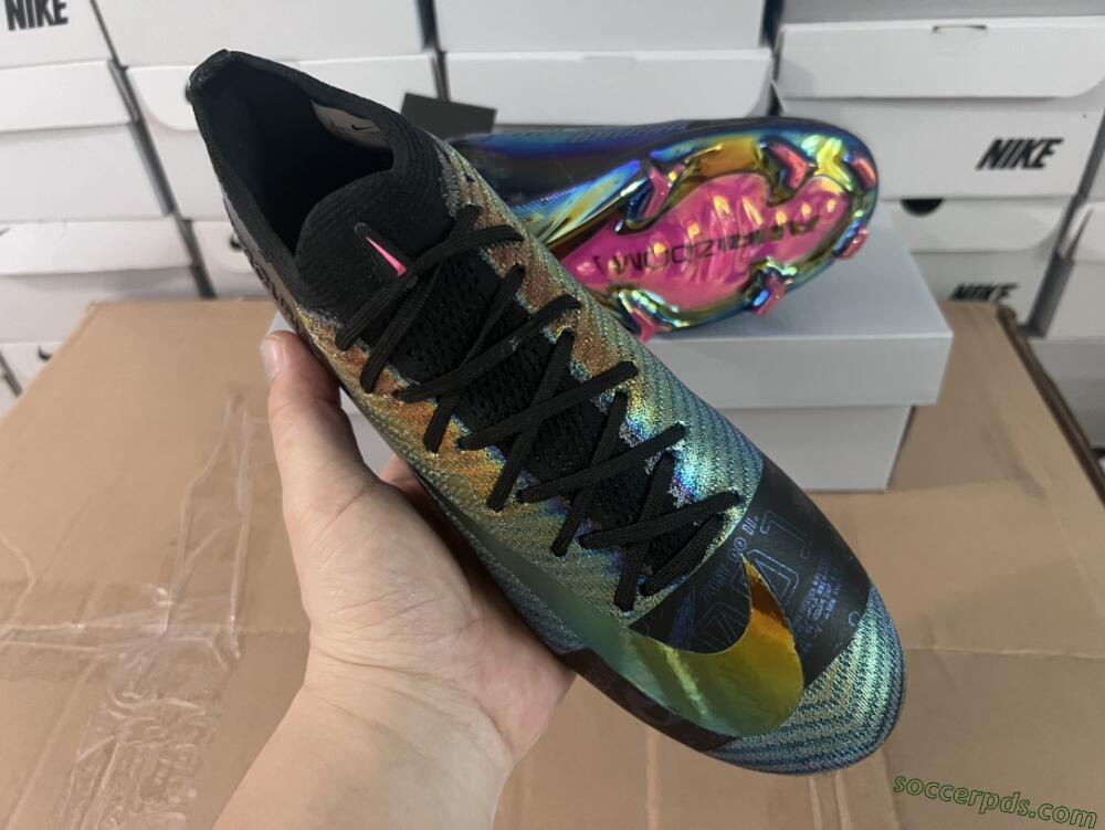 Nike Air Zoom Mercurial Vapor 15 Elite FG Low-Tops Football Boots - Blue/Black/Gold