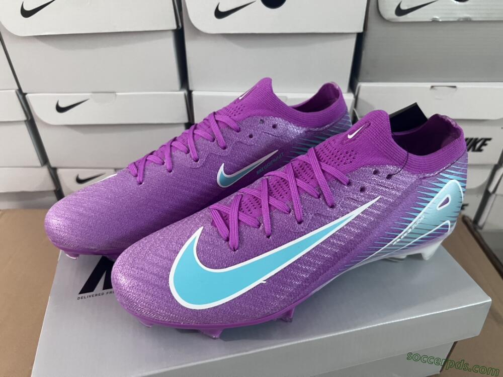 Nike Air Zoom Mercurial Vapor 16 Elite FG Low-Tops Football Boots - Purple/Mint
