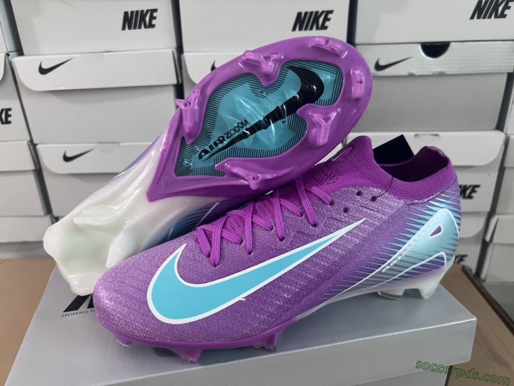 Nike Air Zoom Mercurial Vapor 16 Elite FG Low-Tops Football Boots - Purple/Mint