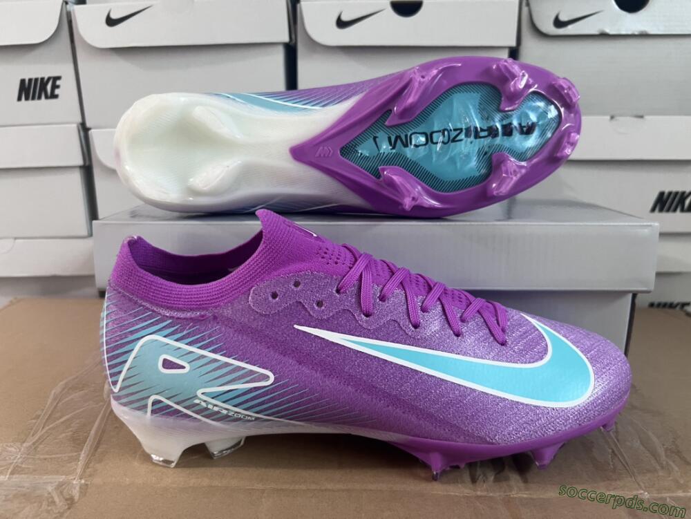 Nike Air Zoom Mercurial Vapor 16 Elite FG Low-Tops Football Boots - Purple/Mint