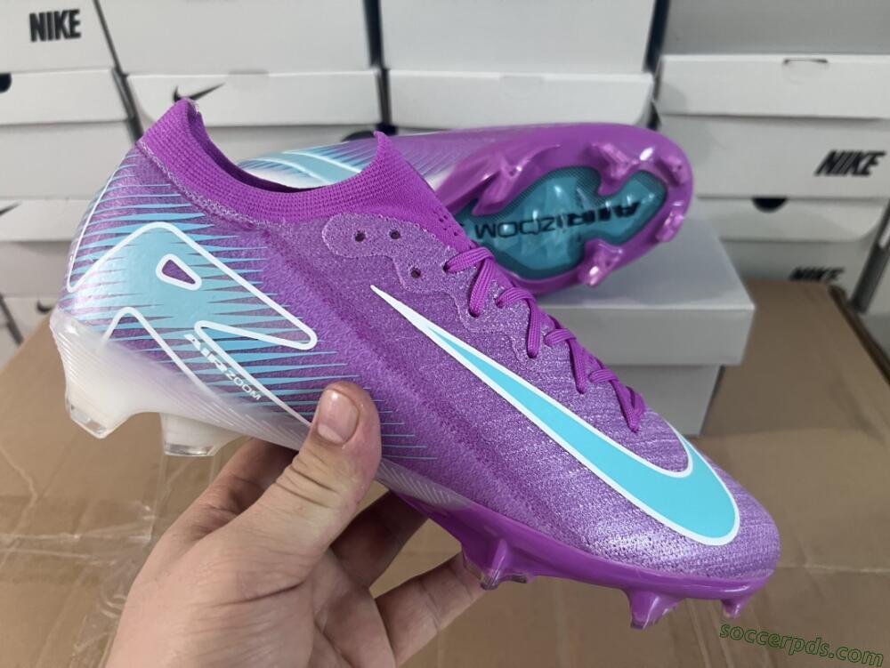 Nike Air Zoom Mercurial Vapor 16 Elite FG Low-Tops Football Boots - Purple/Mint