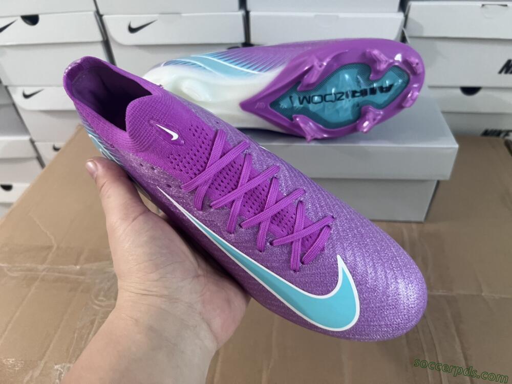 Nike Air Zoom Mercurial Vapor 16 Elite FG Low-Tops Football Boots - Purple/Mint