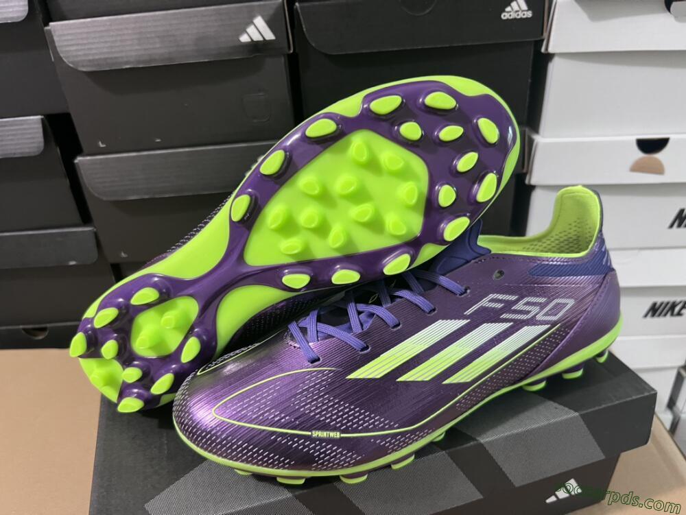 Adidas F50 Elite MG Low-Tops Football Boots - Purple/Yellow