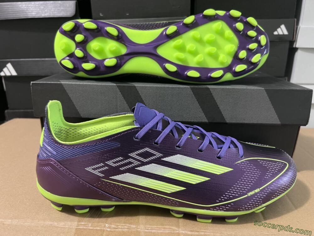 Adidas F50 Elite MG Low-Tops Football Boots - Purple/Yellow