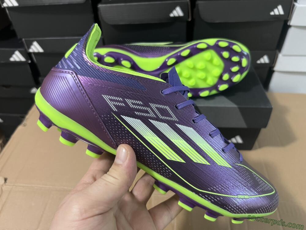 Adidas F50 Elite MG Low-Tops Football Boots - Purple/Yellow