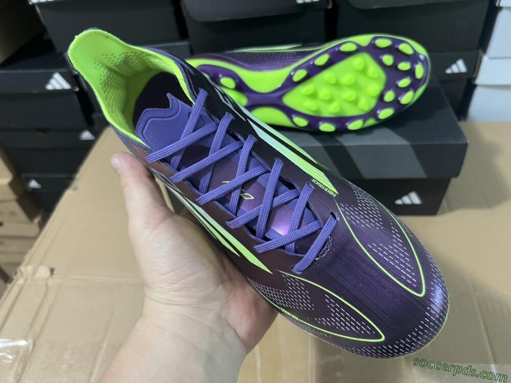 Adidas F50 Elite MG Low-Tops Football Boots - Purple/Yellow