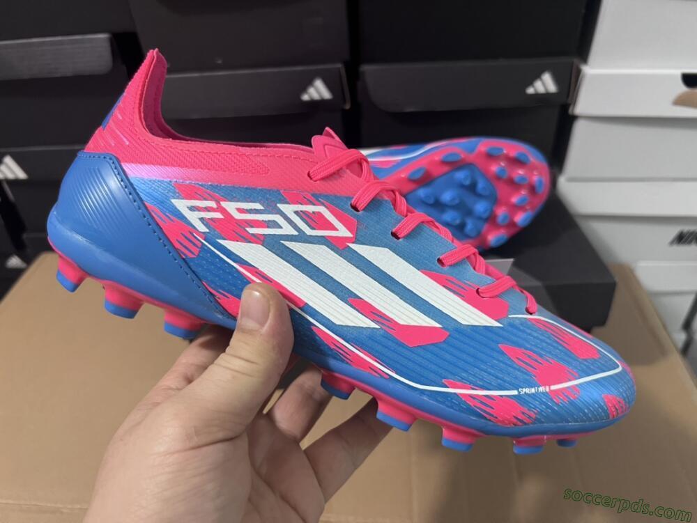 Adidas F50 Elite MG Low-Tops Football Boots - Blue/White/Red