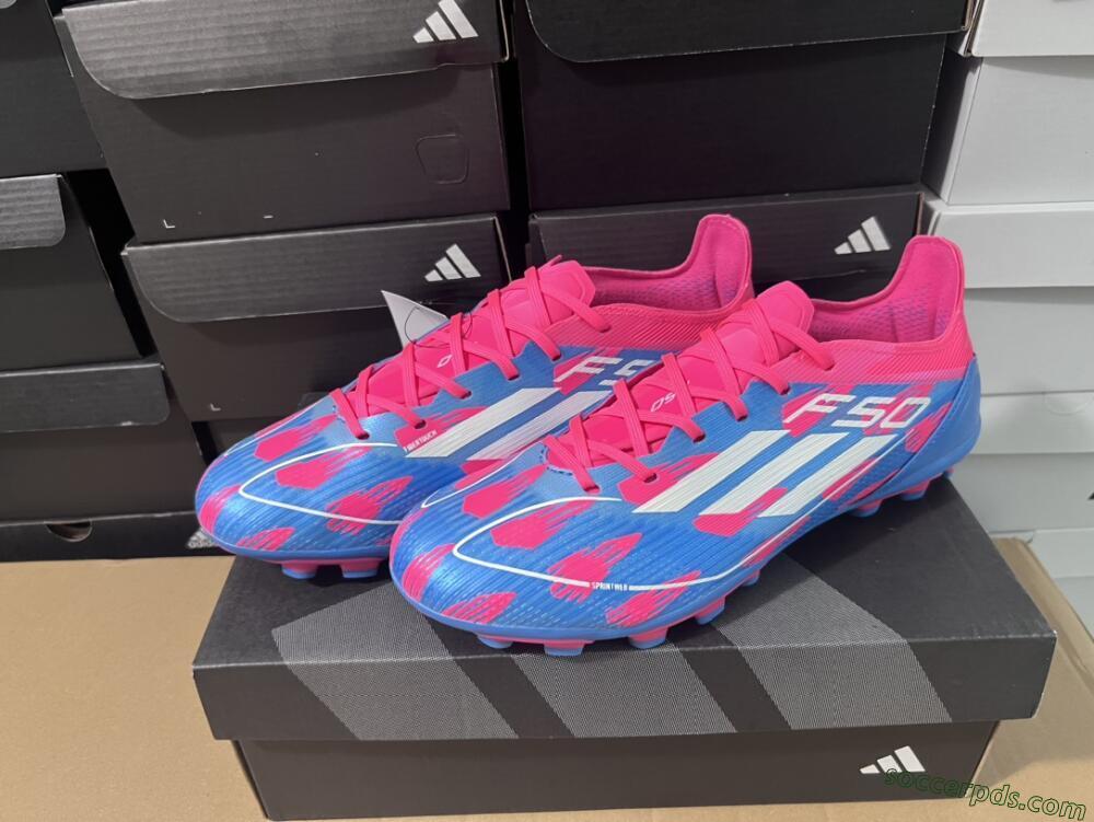 Adidas F50 Elite MG Low-Tops Football Boots - Blue/White/Red