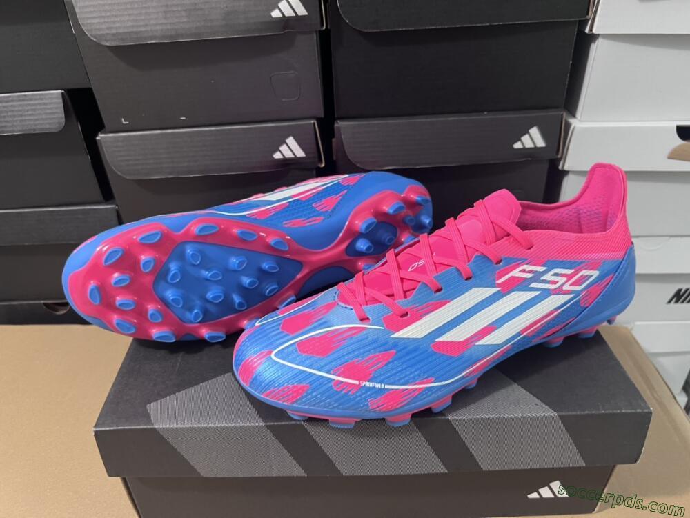Adidas F50 Elite MG Low-Tops Football Boots - Blue/White/Red