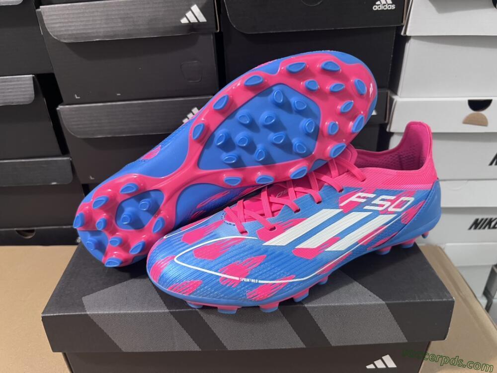 Adidas F50 Elite MG Low-Tops Football Boots - Blue/White/Red