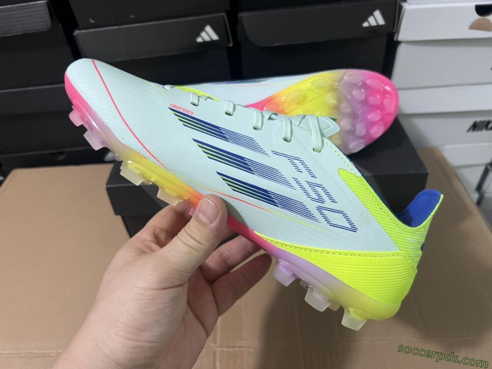 Adidas F50 Elite MG Low-Tops Football Boots - Jade/Blue/Yellow