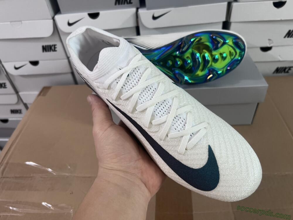 Nike Air Zoom Mercurial Vapor 16 Elite FG Low-Tops Football Boots - White/Blue/Gold