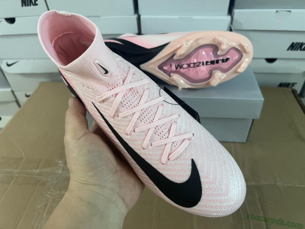 Nike Air Zoom Mercurial Superfly 10 Elite FG High-Tops Football Boots - Pink/White/Black