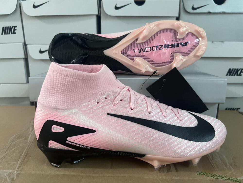 Nike Air Zoom Mercurial Superfly 10 Elite FG High-Tops Football Boots - Pink/White/Black