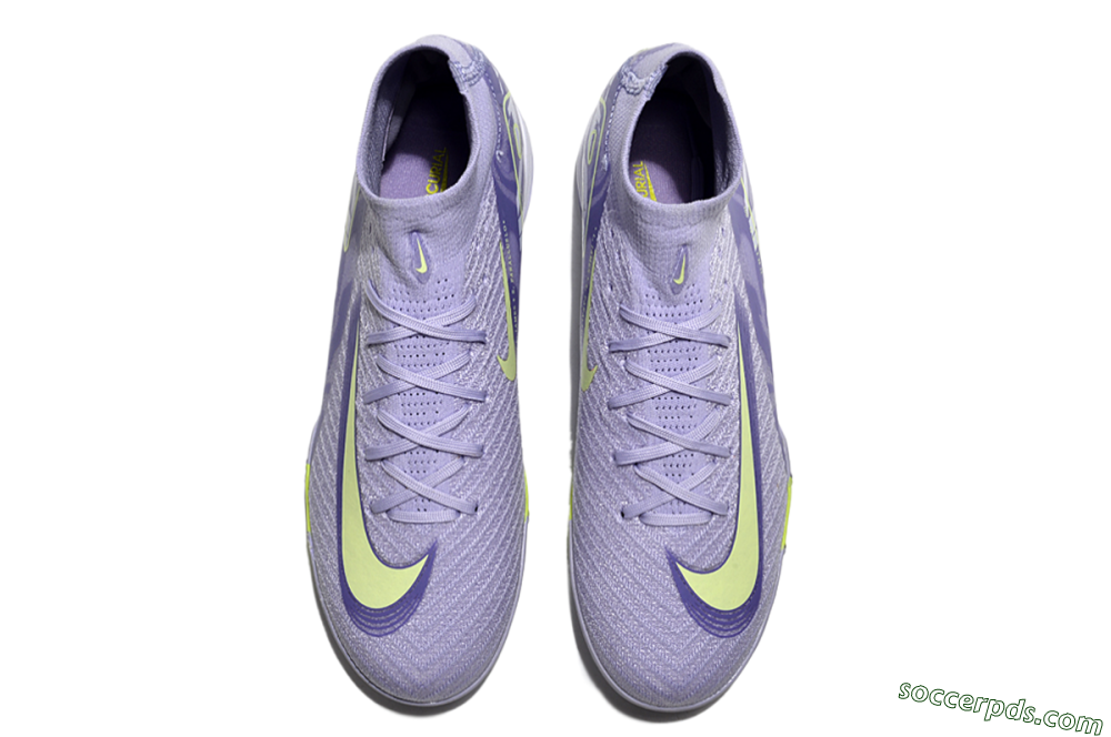 Nike Air Zoom Mercurial Superfly 10 Elite TF Low-Tops Football Shoes - Purple/Yellow/White 4