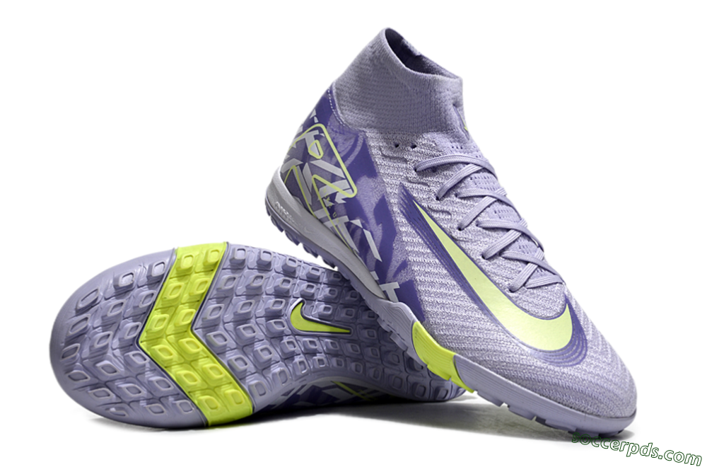Nike Air Zoom Mercurial Superfly 10 Elite TF Low-Tops Football Shoes - Purple/Yellow/White 3
