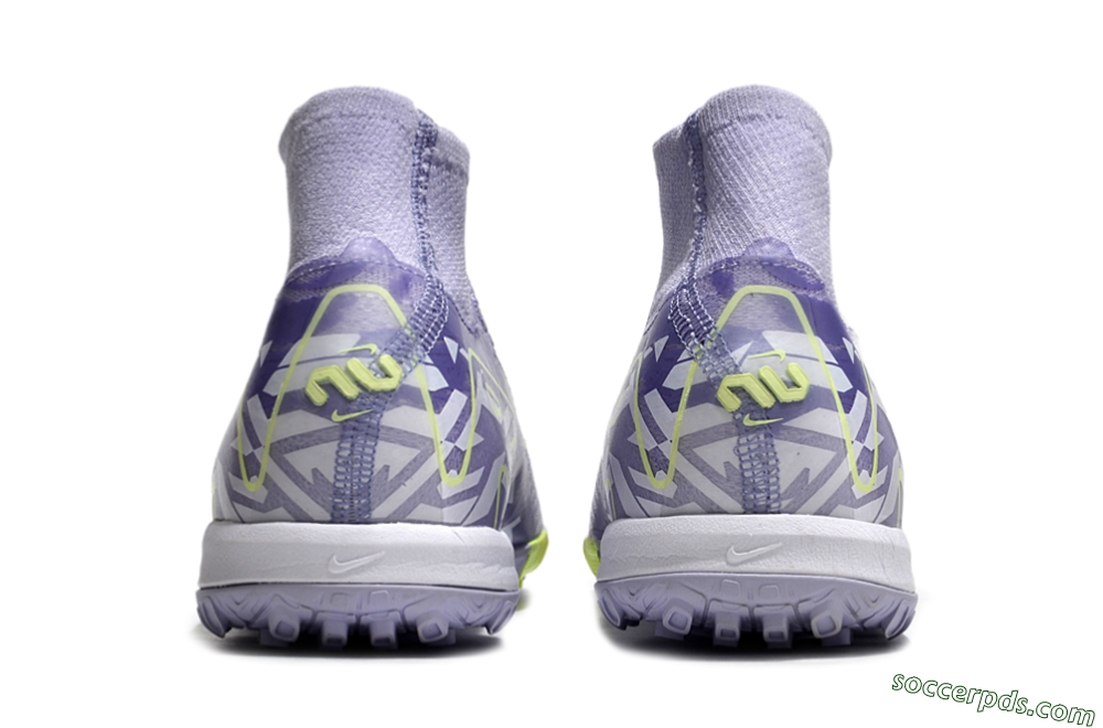Nike Air Zoom Mercurial Superfly 10 Elite TF Low-Tops Football Shoes - Purple/Yellow/White 5