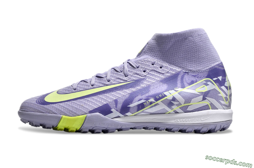Nike Air Zoom Mercurial Superfly 10 Elite TF Low-Tops Football Shoes - Purple/Yellow/White 2