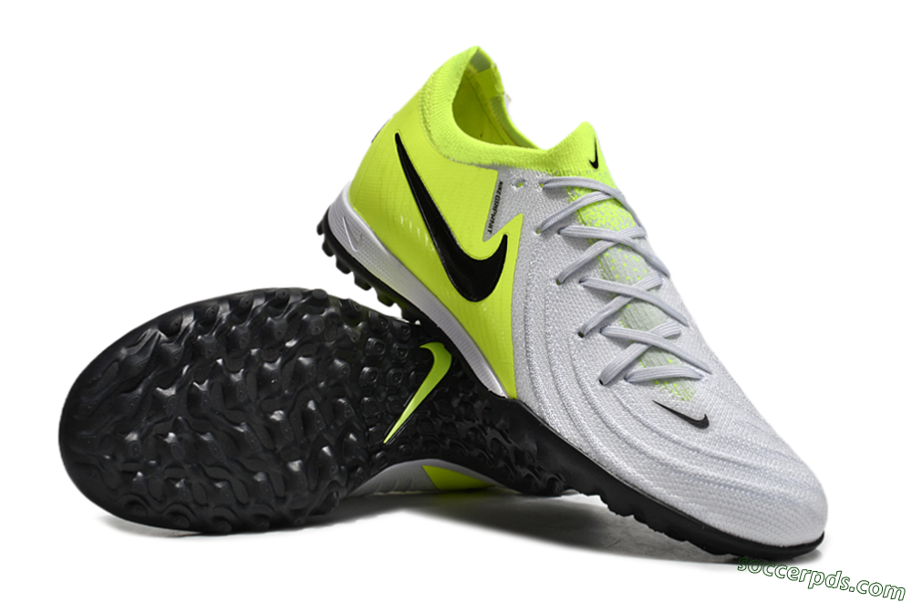 Nike Phantom Luna Elite TF Low-Tops Football Shoes - Grey/Yellow/Black 3