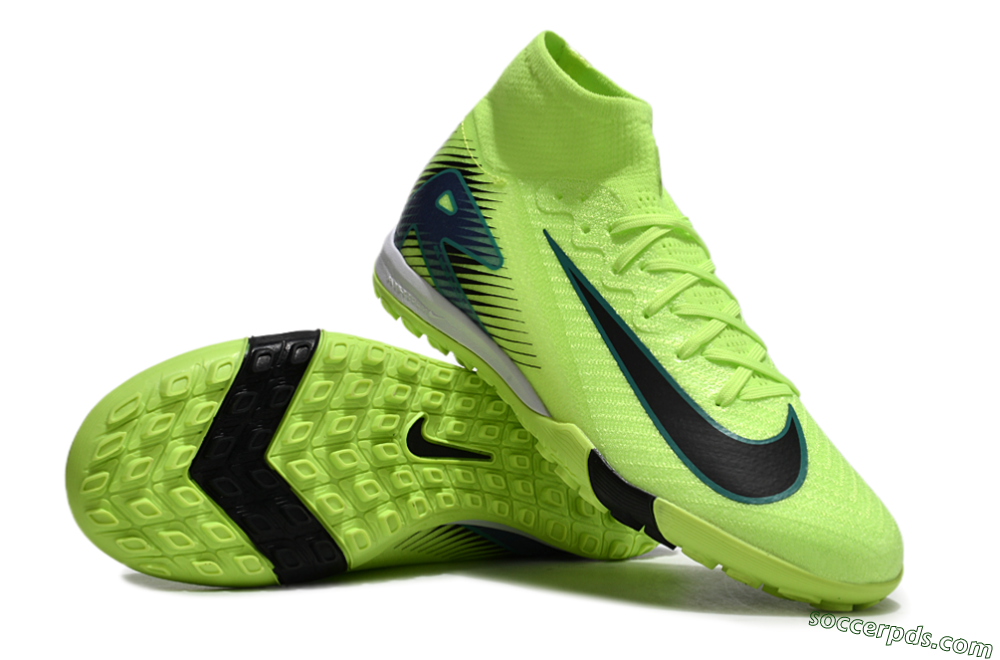 Nike Air Zoom Mercurial Superfly 10 Elite TF Low-Tops Football Shoes - Yellow/Black/Blue 3