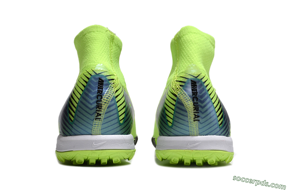 Nike Air Zoom Mercurial Superfly 10 Elite TF Low-Tops Football Shoes - Yellow/Black/Blue 5