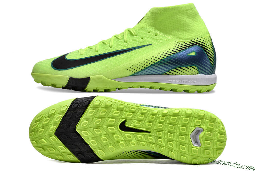 Nike Air Zoom Mercurial Superfly 10 Elite TF Low-Tops Football Shoes - Yellow/Black/Blue 0
