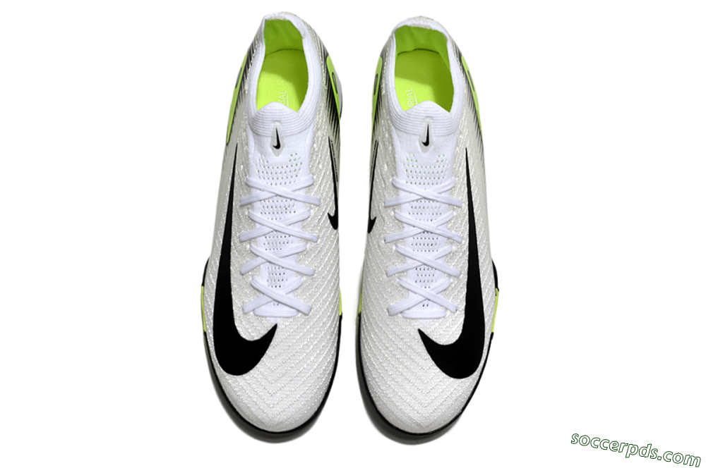 Nike Air Zoom Mercurial Vapor 16 Elite TF Low-Tops Football Shoes - White/Black/Yellow 4