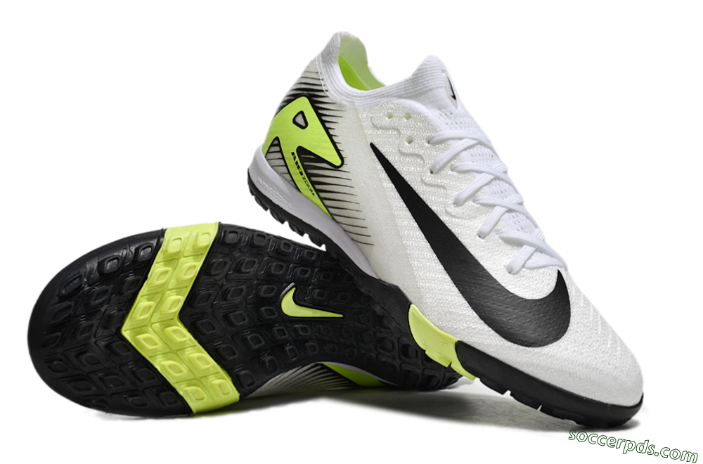 Nike Air Zoom Mercurial Vapor 16 Elite TF Low-Tops Football Shoes - White/Black/Yellow 3
