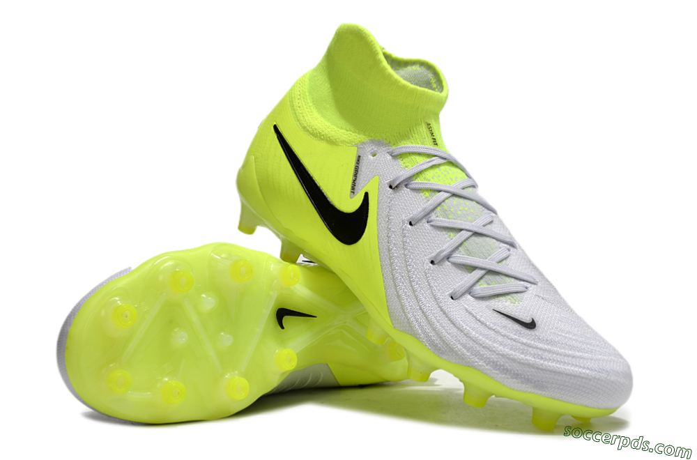 Nike Phantom Luna Elite AG High-Tops Football Boots - Grey/Yellow/Black 3