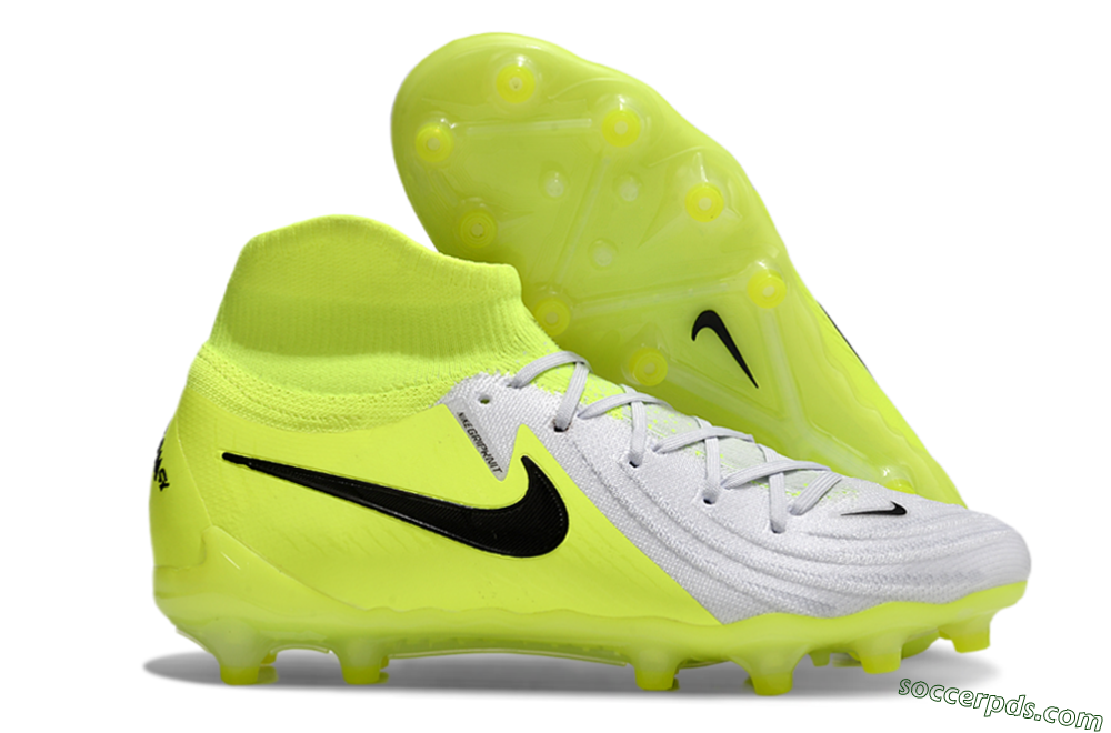 Nike Phantom Luna Elite AG High-Tops Football Boots - Grey/Yellow/Black 1