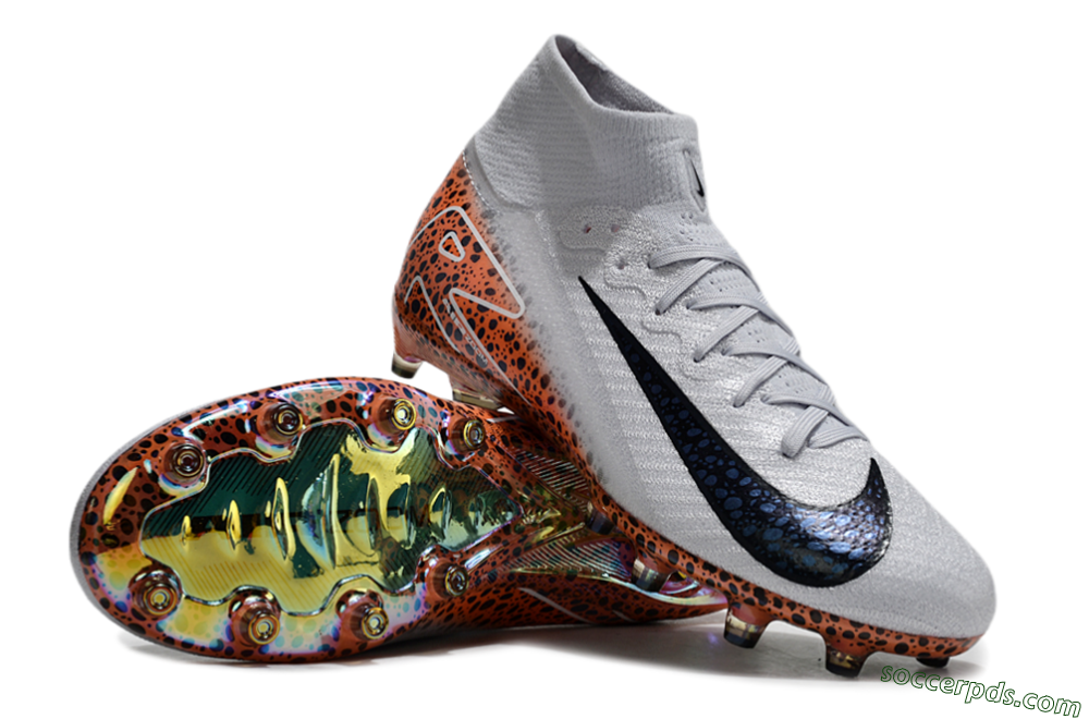 Nike Air Zoom Mercurial Superfly 10 Elite AG High-Tops Football Boots - Grey/White/Leopard 3