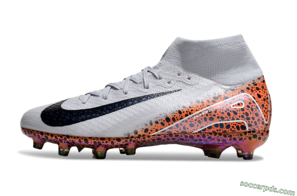 Nike Air Zoom Mercurial Superfly 10 Elite AG High-Tops Football Boots - Grey/White/Leopard 2
