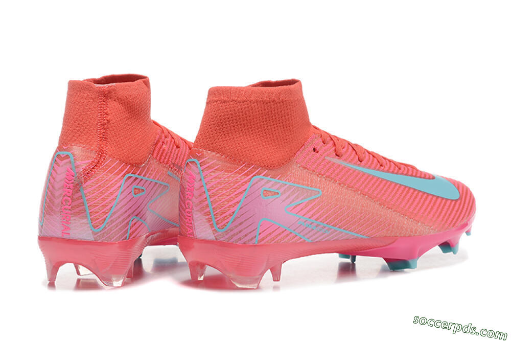 Nike Air Zoom Mercurial Superfly 10 Elite FG High-Tops Football Boots - Red/Jade/Blue 9