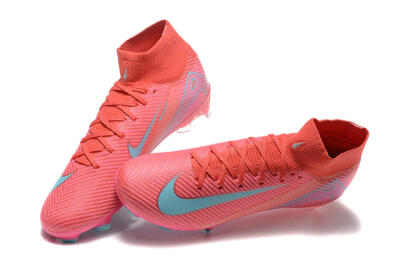 Nike Air Zoom Mercurial Superfly 10 Elite FG High-Tops Football Boots - Red/Jade/Blue