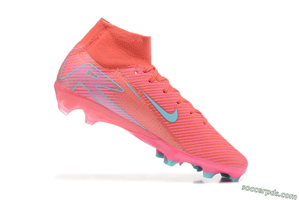 Nike Air Zoom Mercurial Superfly 10 Elite FG High-Tops Football Boots - Red/Jade/Blue 7