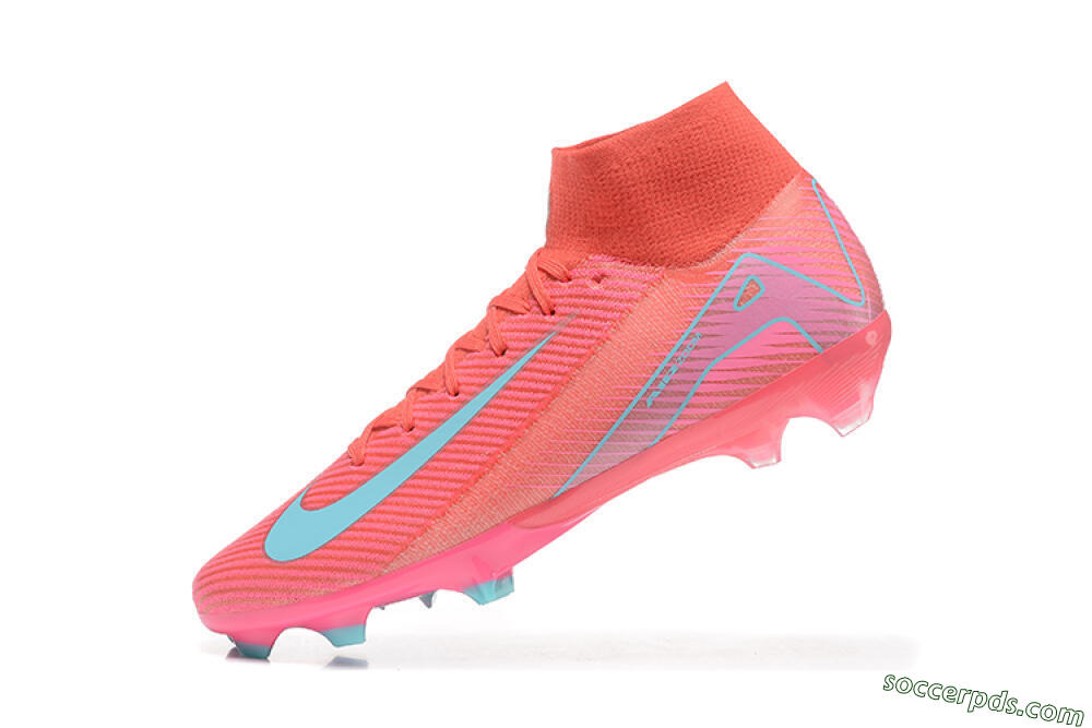 Nike Air Zoom Mercurial Superfly 10 Elite FG High-Tops Football Boots - Red/Jade/Blue 8