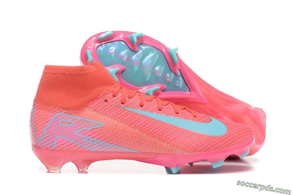 Nike Air Zoom Mercurial Superfly 10 Elite FG High-Tops Football Boots - Red/Jade/Blue 1