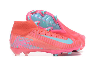 Nike Air Zoom Mercurial Superfly 10 Elite FG High-Tops Football Boots - Red/Jade/Blue