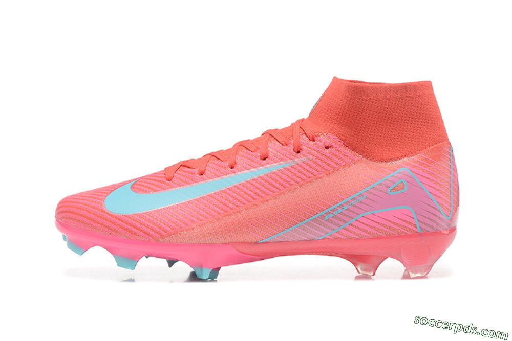 Nike Air Zoom Mercurial Superfly 10 Elite FG High-Tops Football Boots - Red/Jade/Blue 2