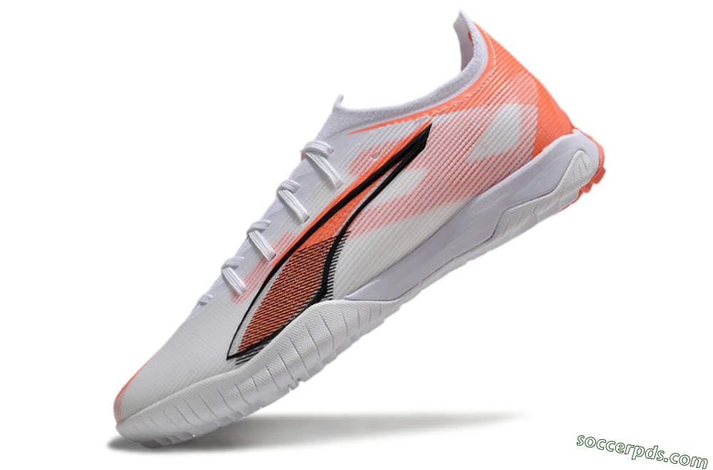 Puma Ultra Ultimate TF Low-Tops Football Shoes - White/Red/Black 5