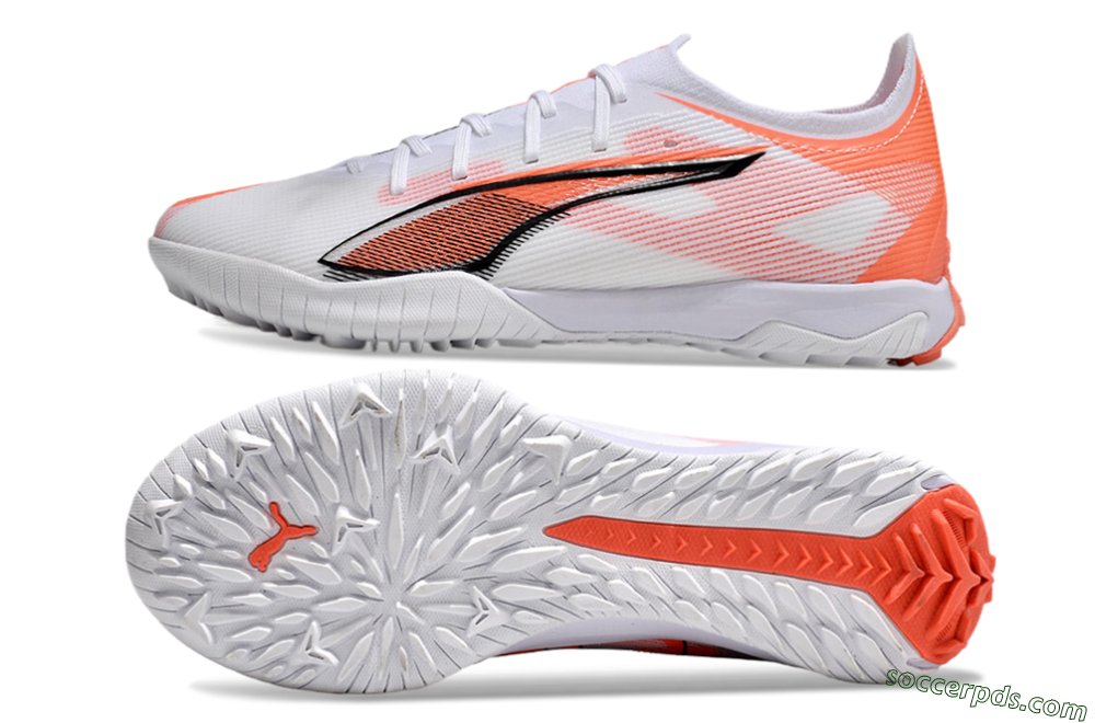 Puma Ultra Ultimate TF Low-Tops Football Shoes - White/Red/Black 0