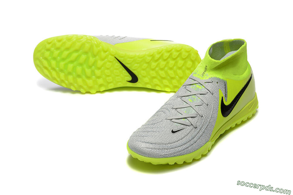 Nike Phantom Luna Elite TF High-Tops Football Shoes - Grey/Yellow/Black 3