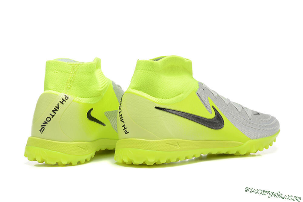 Nike Phantom Luna Elite TF High-Tops Football Shoes - Grey/Yellow/Black 9